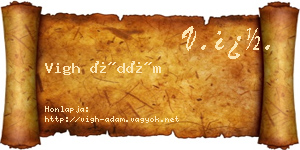 Vigh Ádám névjegykártya